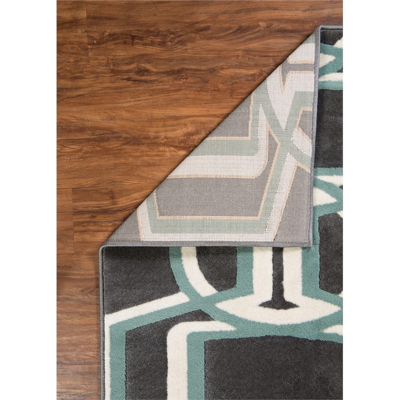 Linon Roma Bridle Power Loomed Polypropylene 8'x10' Rug in Brown