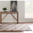 Linon Roma Comb Power Loomed Polypropylene 5'x7' Rug in Ivory