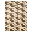 Linon Roma Comb Power Loomed Polypropylene 5'x7' Rug in Ivory