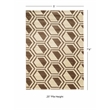 Linon Roma Comb Power Loomed Polypropylene 5'x7' Rug in Ivory