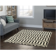 Linon Roma Tangent Power Loomed Polypropylene 5'x7' Rug in Gray