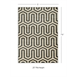 Linon Roma Tangent Power Loomed Polypropylene 5'x7' Rug in Gray