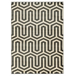 Linon Roma Tangent Power Loomed Polypropylene 5'x7' Rug in Gray