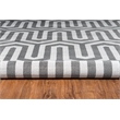Linon Roma Tangent Power Loomed Polypropylene 8'x10' Rug in Gray