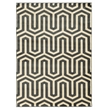 Linon Roma Tangent Power Loomed Polypropylene 8'x10' Rug in Gray