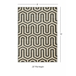 Linon Roma Tangent Power Loomed Polypropylene 8'x10' Rug in Gray
