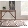 Linon Roma Zigzag Power Loomed Polypropylene 5'x7' Rug in Ivory