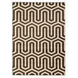 Linon Roma Zigzag Power Loomed Polypropylene 5'x7' Rug in Ivory