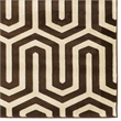 Linon Roma Zigzag Power Loomed Polypropylene 8'x10' Rug in Ivory