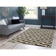 Linon Roma Zigzag Power Loomed Polypropylene 5'x7' Rug in Gray