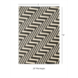 Linon Roma Zigzag Power Loomed Polypropylene 5'x7' Rug in Gray