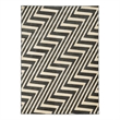 Linon Roma Zigzag Power Loomed Polypropylene 5'x7' Rug in Gray