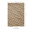 Linon Roma Zigzag Power Loomed Polypropylene 5'x7' Rug in Ivory