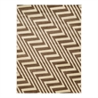 Linon Roma Zigzag Power Loomed Polypropylene 5'x7' Rug in Ivory