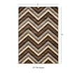 Linon Roma Chevron Power Loomed Polypropylene 8'x10' Rug in Gray Multi-Color