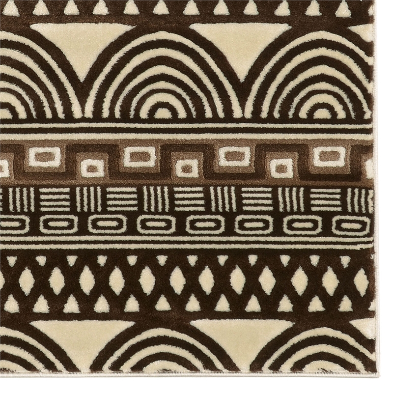 Linon Roma Lima Power Loomed Polypropylene 5'x7' Rug in Ivory