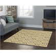 Linon Geo Lynette Hand Tufted Microfiber Polyester 5'x7' Rug in Gray