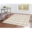 Linon Geo Sasha Hand Tufted Microfiber Polyester 5'x7' Rug in Gray