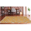Linon Geo Kelli Hand Tufted Microfiber Polyester 8'x10' Rug in Yellow
