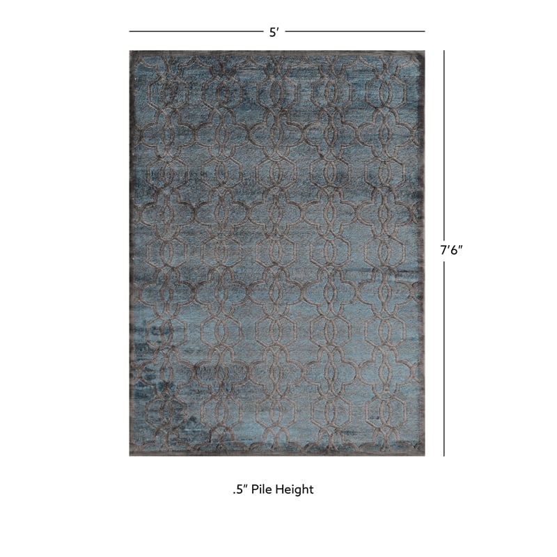 Linon Platinum Iron Gate Power Loomed Polyester 5'x7'6