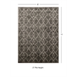 Linon Platinum RawIron Power Loomed Polyester 8'x11' Rug in Gray