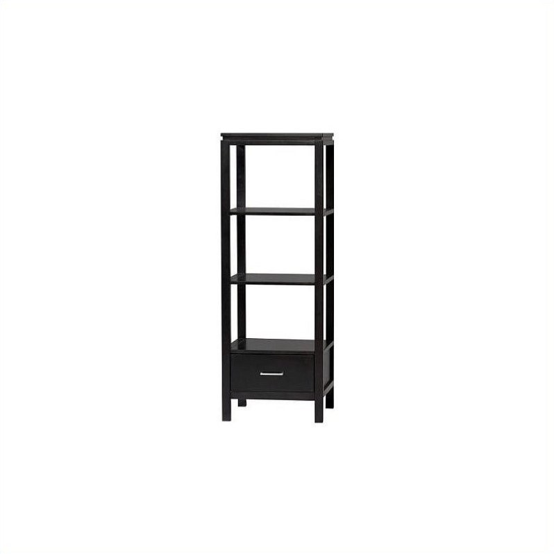 Audio Tower with 3 Shelves in Black Finish 84025BLK01KDU