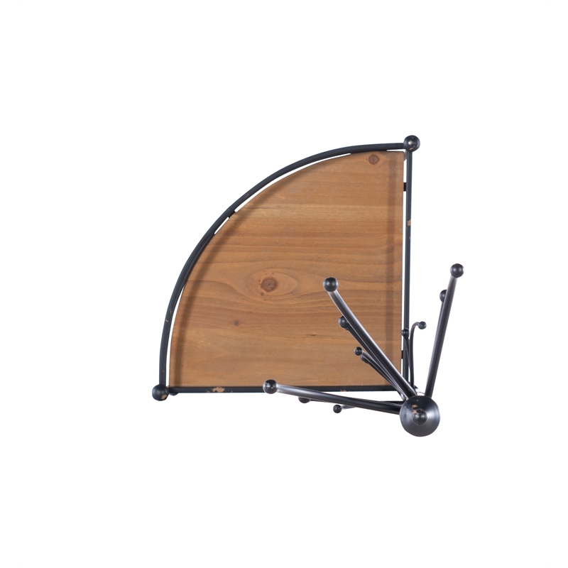metal and wood coat rack