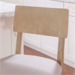 Linon Jordan Wood Counter Stool with Grey Padded Seat in Grey Wash Glaze Finish