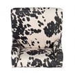 Linon Draper Wood Upholstered Office Chair in Black Cow Print