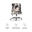Linon Draper Wood Upholstered Office Chair in Black Cow Print