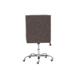Linon Draper Wood Upholstered Office Chair in Charcoal Gray