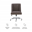 Linon Draper Wood Upholstered Office Chair in Charcoal Gray
