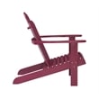 Linon Adirondack Sturdy Solid Acacia Wood Outdoor Chair in Red Stain