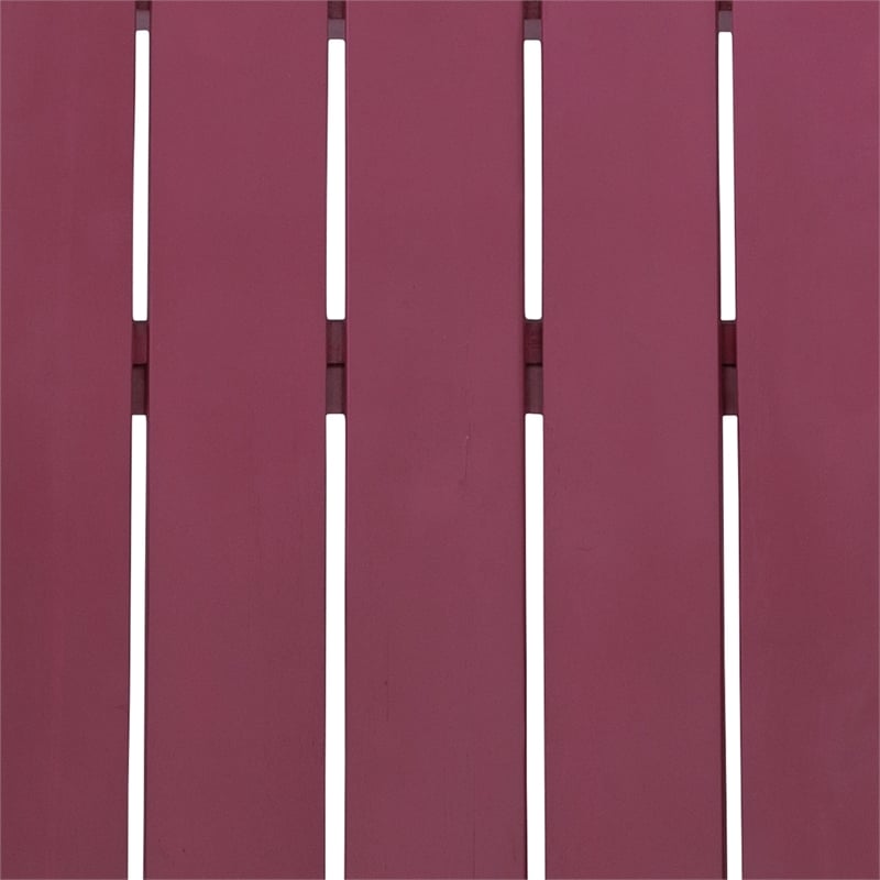 Linon Adirondack Sturdy Solid Acacia Wood Outdoor Chair in Red Stain