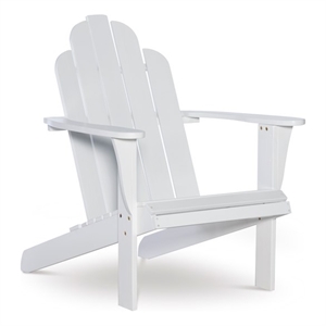 linon adirondack wood outdoor chair in white
