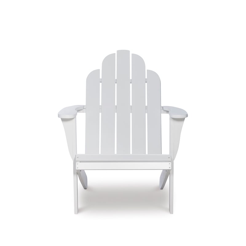 Linon Adirondack Sturdy Solid Acacia Wood Outdoor Chair in White