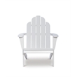 Linon Adirondack Sturdy Solid Acacia Wood Outdoor Chair in White Stain