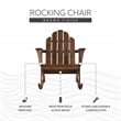 Linon Adirondack Sturdy Solid Acacia Wood Outdoor Rocker in Acorn Brown Stain
