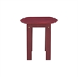 Linon Adirondack Sturdy Solid Acacia Wood Outdoor Side Table in Red Stain