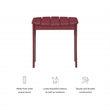 Linon Adirondack Sturdy Solid Acacia Wood Outdoor Side Table in Red Stain