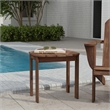 Linon Adirondack Solid Acacia Wood Outdoor Side Table in Acorn Brown Stain