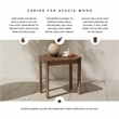 Linon Adirondack Solid Acacia Wood Outdoor Side Table in Acorn Brown Stain