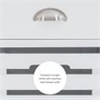 Linon Robbin Wood Rolling Kitchen Storage and Prep Cart in White