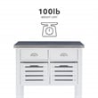Linon Robbin Wood Rolling Kitchen Storage and Prep Cart in White