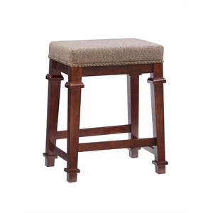 linon kennedy bar stool in brown tweed