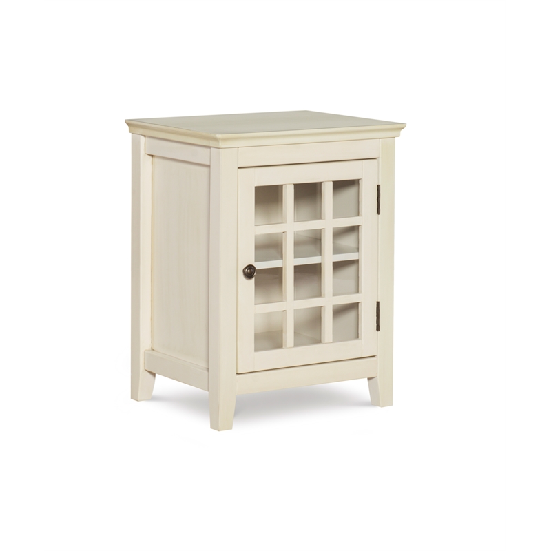 Linon Largo Wood Curio Cabinet In Antique White 650201wht01u