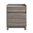 Linon Tracey Wood Filing Cabinet Compact Design with 2 Drawers in Gray Finish