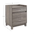Linon Tracey Wood Filing Cabinet Compact Design with 2 Drawers in Gray Finish
