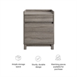 Linon Tracey Wood Filing Cabinet Compact Design with 2 Drawers in Gray Finish