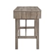 Linon Tracey Wood Minimal Two Drawer Small Space Desk in Gray Finish